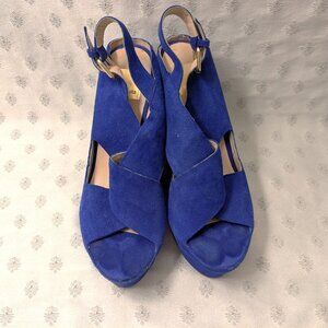 Size 7.5 Dolce Vita Royal Blue Wedge Platforms